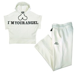 Дамски спортен екип City Angels Jeans, Бял 6656